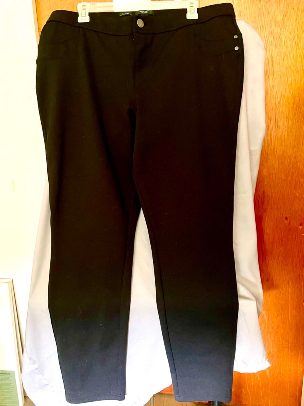 Simply Vera Vera Wang Women's Bootcut Pants XL Black Stretch NWOT